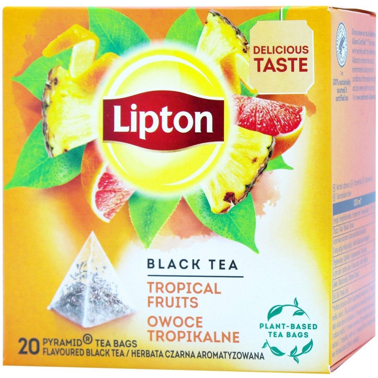 Чай черный Lipton Tropical Fruits, 36 г (20 шт. х 1.8 г) (917448) - фото 2