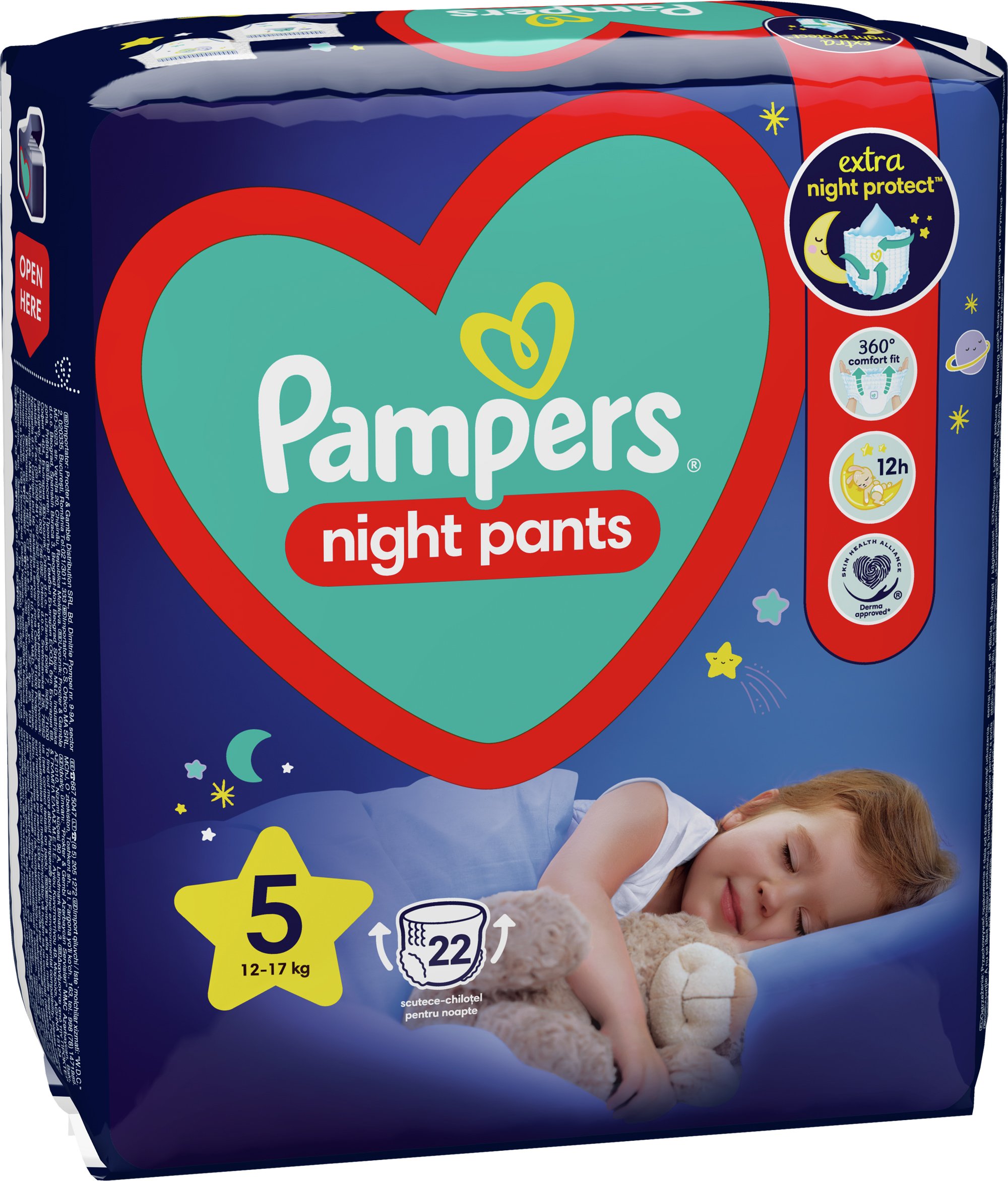 Підгузки-трусики нічні Pampers Night Pants Junior 5 (12-17 кг), 22 шт. - фото 3