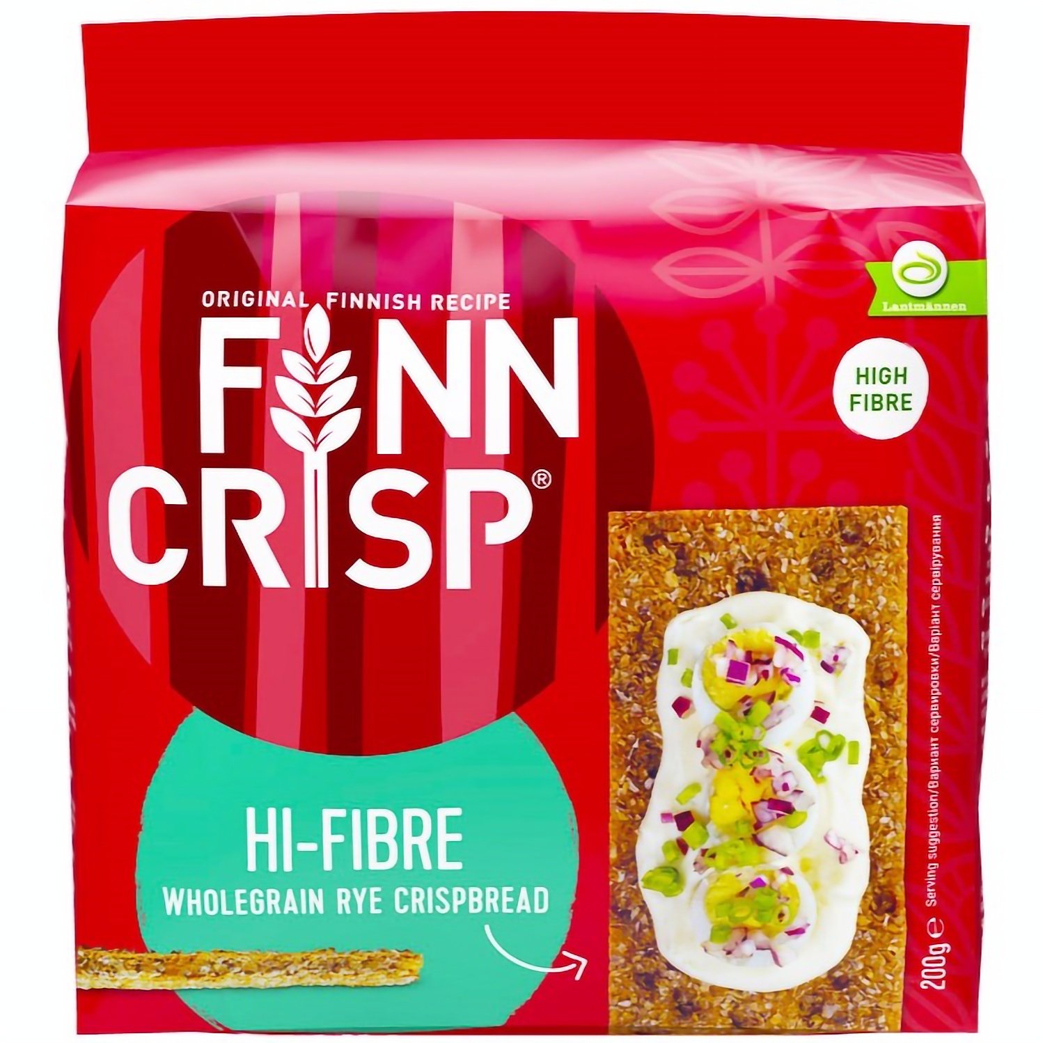 Хлібці житні Finn Crisp Hi-Fibre з висівками 200 г (5655) - фото 1