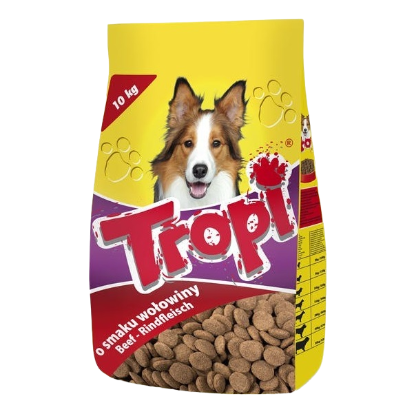 Сухий корм для дорослих собак Tropi, з яловичиною, 10 кг - фото 1