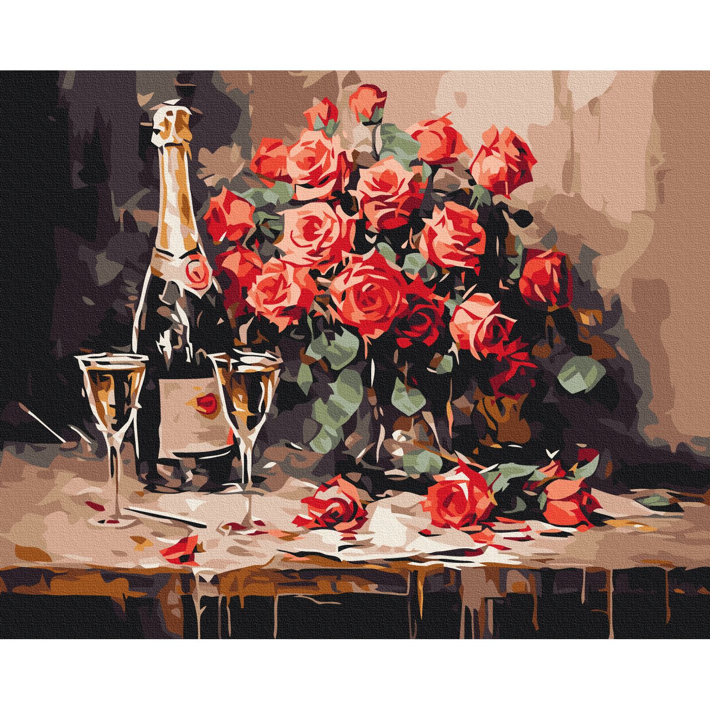 Картина по номерам Шампанское на двоих Brushme 40x50 см разноцветная 000276695 - фото 1