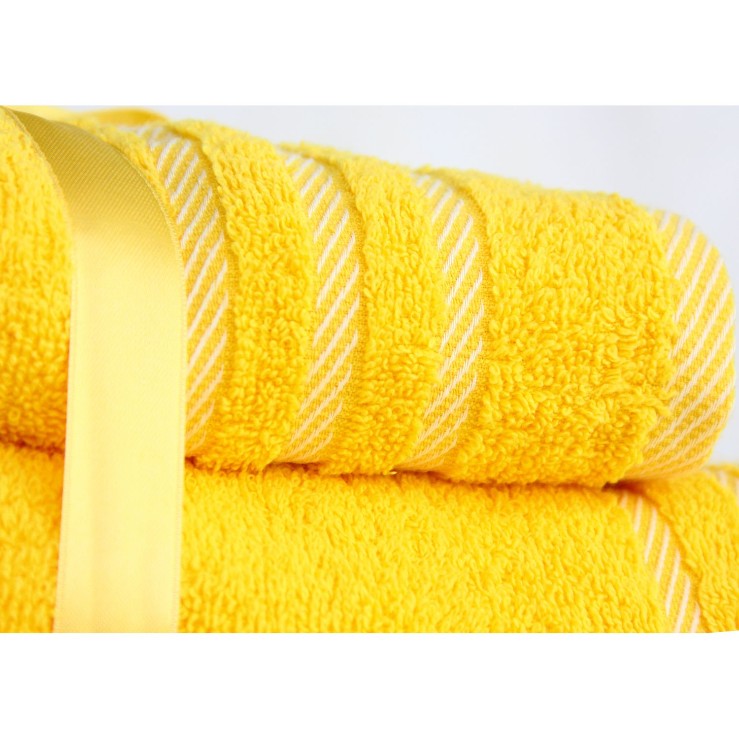 Набір рушників Izzihome Rubin Stripe2 yellow, 50х90 см, 70х130 см, жовтий (604118) - фото 3