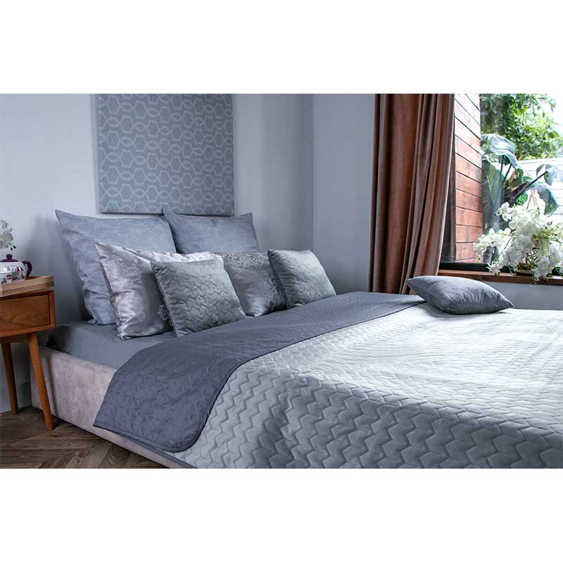 Декоративное покрывало Руно VeLour Grey, 220x180 см, серый (340.55_Grey) - фото 2