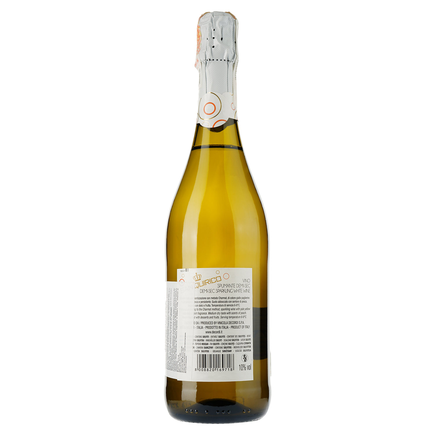 Вино игристое San Quirico Vino Spumante Demi-Sec, белое, полусухое, 0,75 л - фото 2
