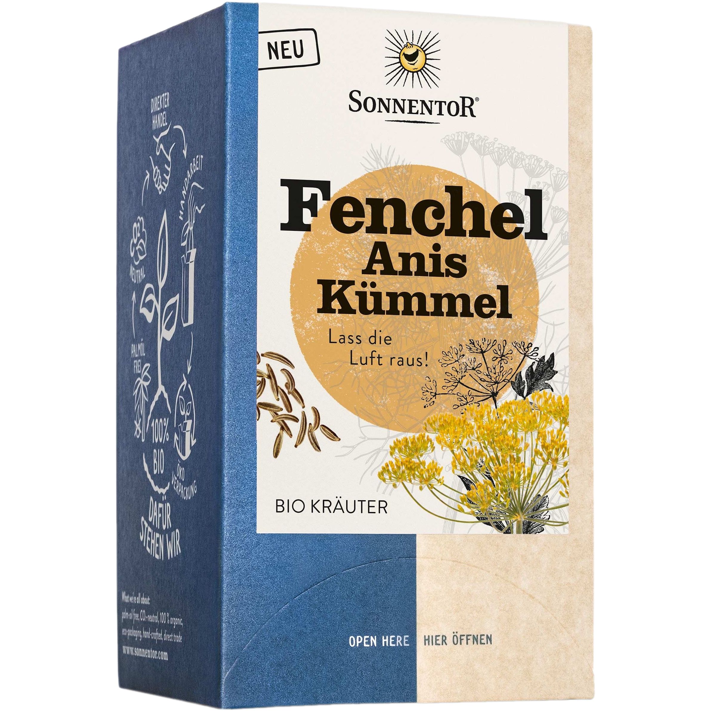 Чай травяной Sonnentor Fennel-Anise-Caraway органический 30.6 г (18 шт. х 1.7 г) - фото 1