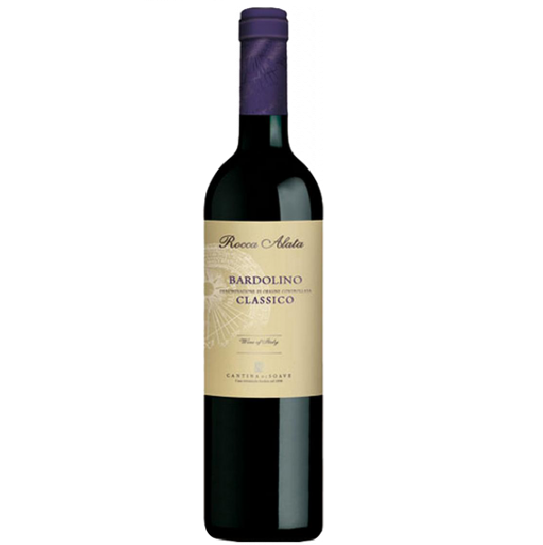 Вино Rocca Alata Bardolino Classico, червоне, сухе, 12,5%, 0,75 л - фото 1