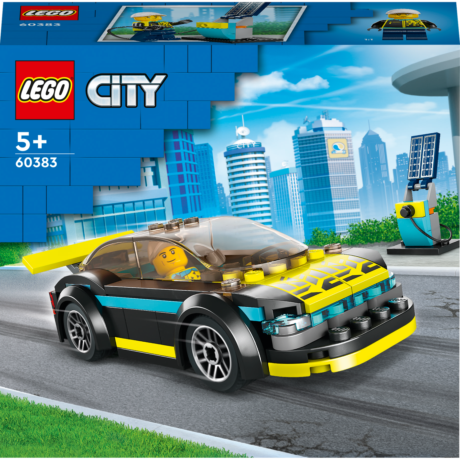 Конструктор LEGO City Електричний спортивний автомобіль, 95 деталей (60383) - фото 1