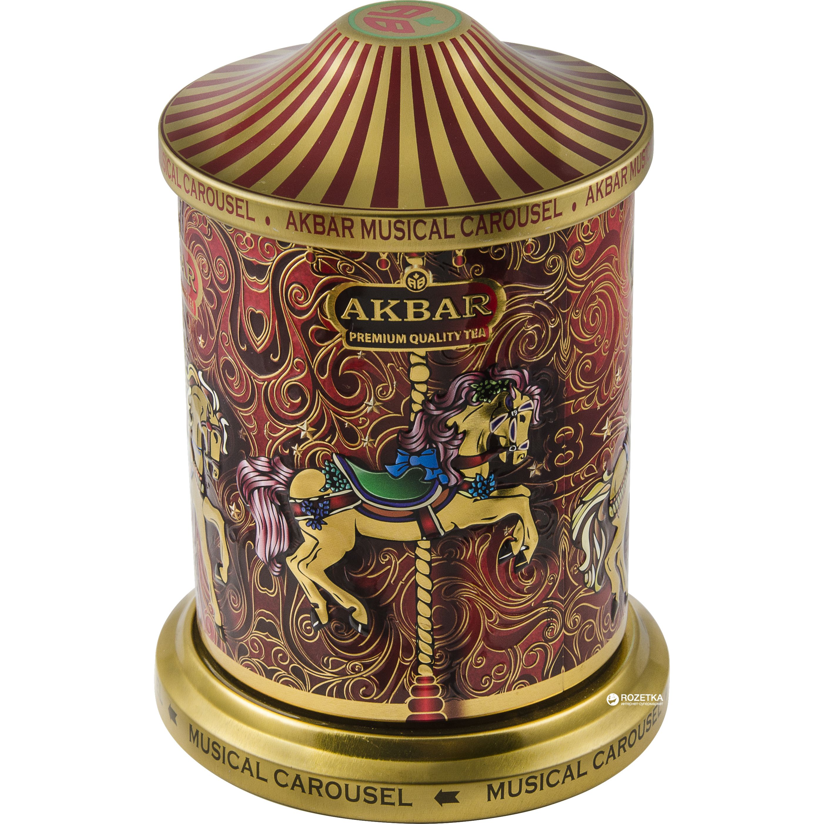 Чайна суміш Akbar Orient Mystery Musical Carousel в металевій музичній банці 250 г - фото 1