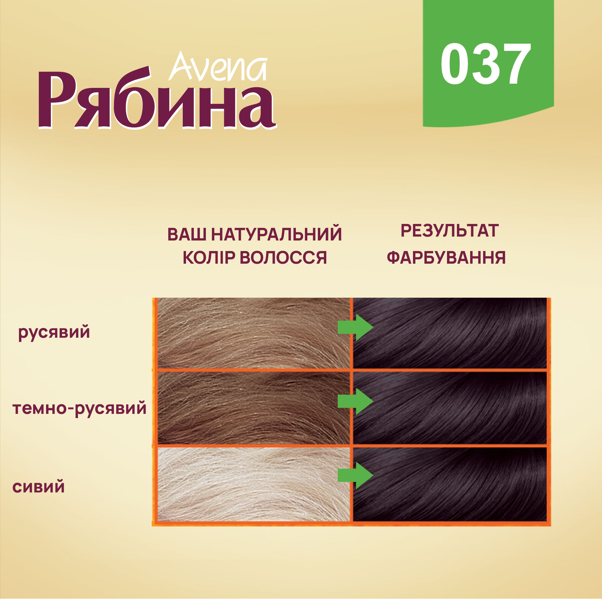 Крем-фарба для волосся Acme Color Рябина Avena, відтінок 037 (Баклажан), 138 мл - фото 2