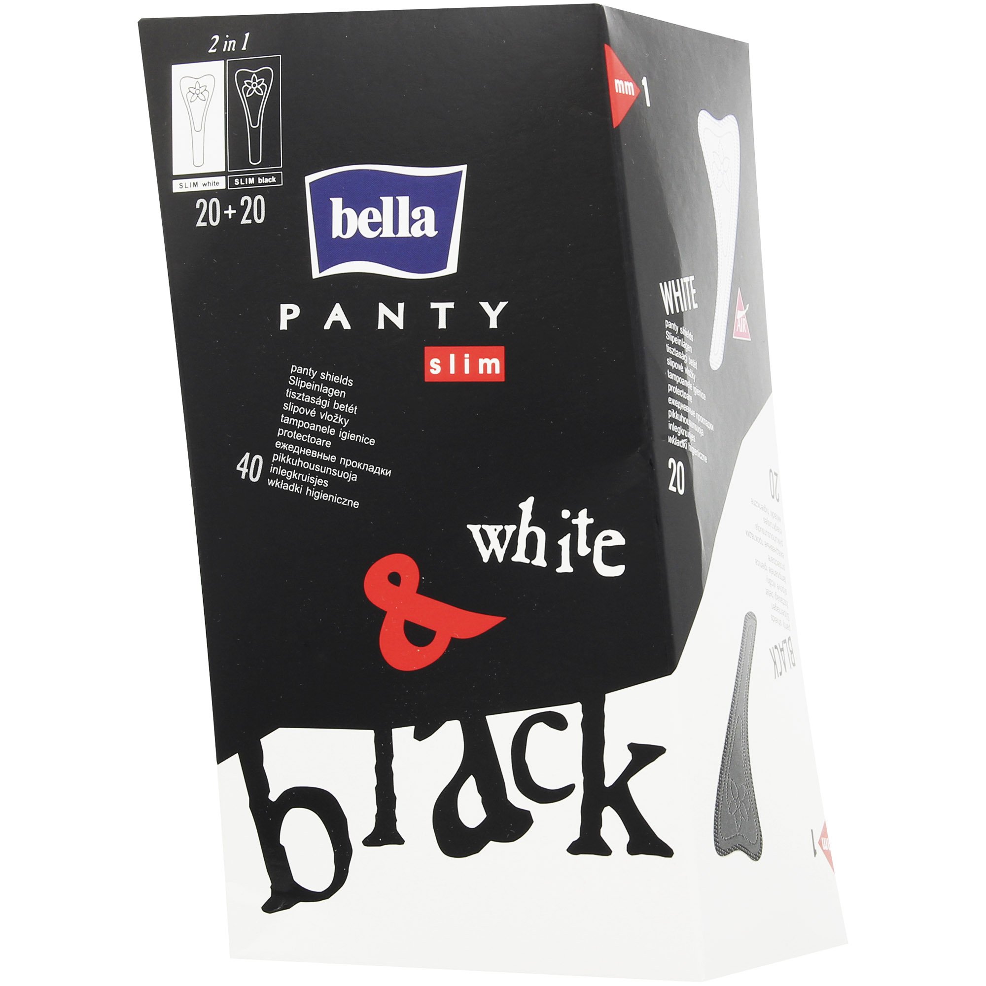 Ежедневные прокладки Bella Panty Slim Black&White 40 шт. - фото 1