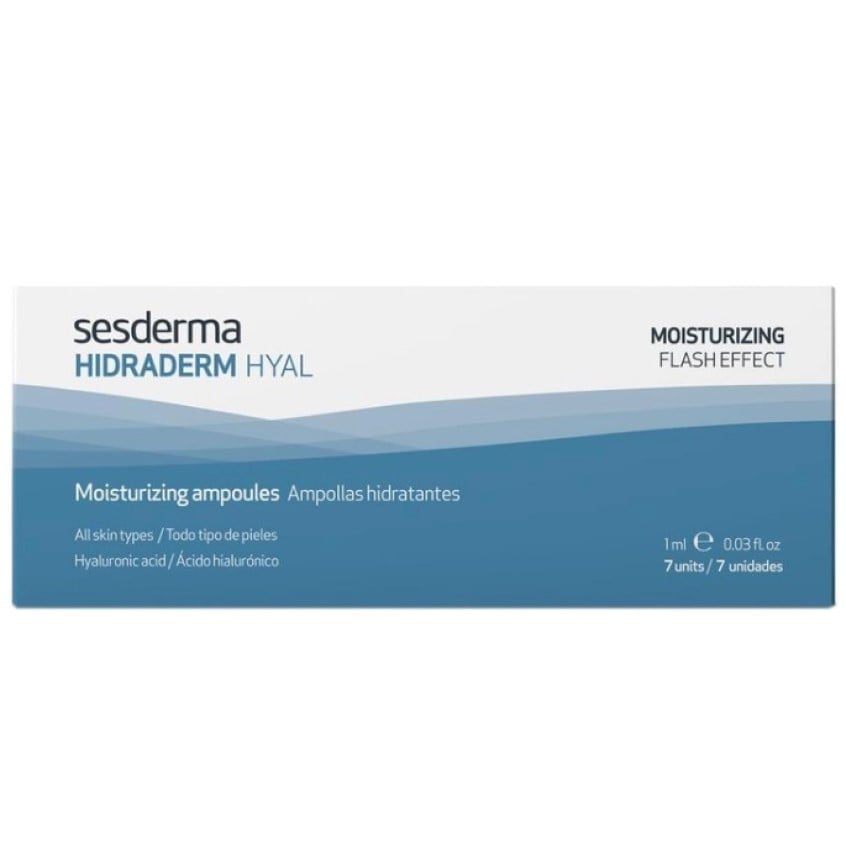 Липосомальная сыворотка Sesderma Hidraderm Hyal Moisturizing Ampoiles, 7 мл (7 ампул по 1 мл) - фото 1