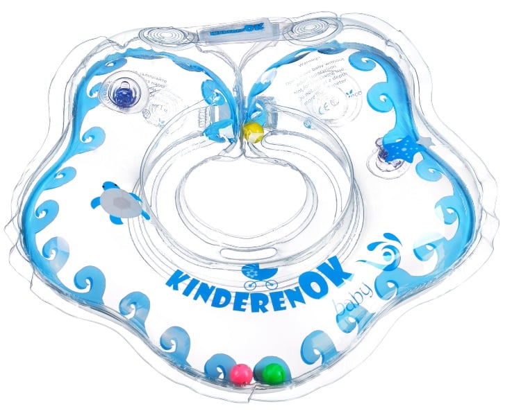 Круг для купания KinderenOK Baby Капелька с погремушкой, голубой (204238_05) - фото 2