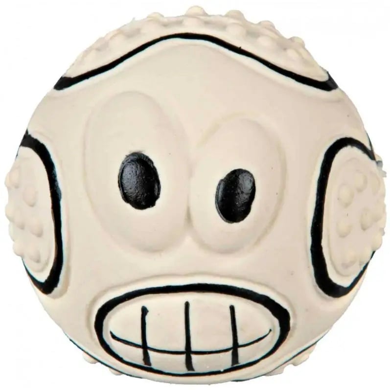 Игрушка для собак Trixie Мяч с лицом и пищалкой, d 7 см, в ассортименте (3527) - фото 3