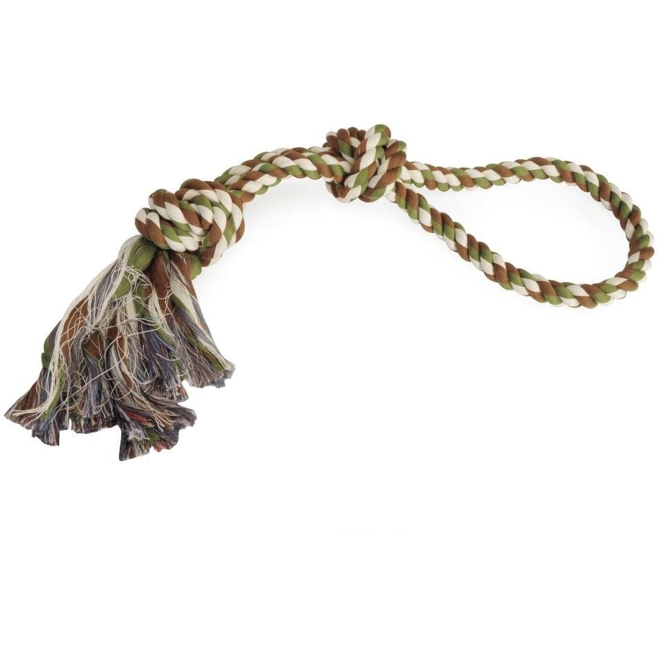 Іграшка для собак Camon мотузка з 2 вузлами та петлею-ручкою, 41 см - фото 3