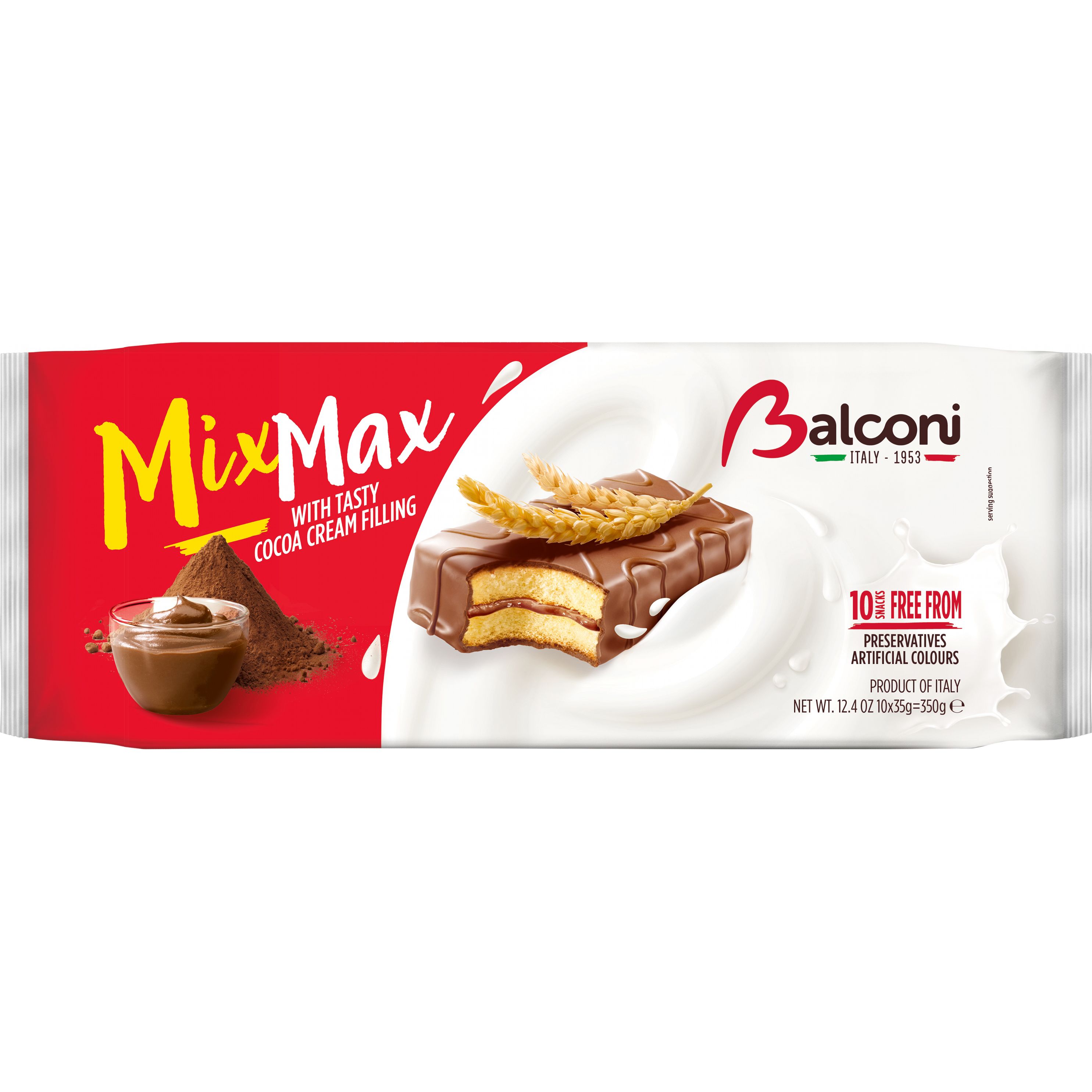Мини бисквиты Balconi Mix Мах под шоколадной глазурью с какао 350 г - фото 1