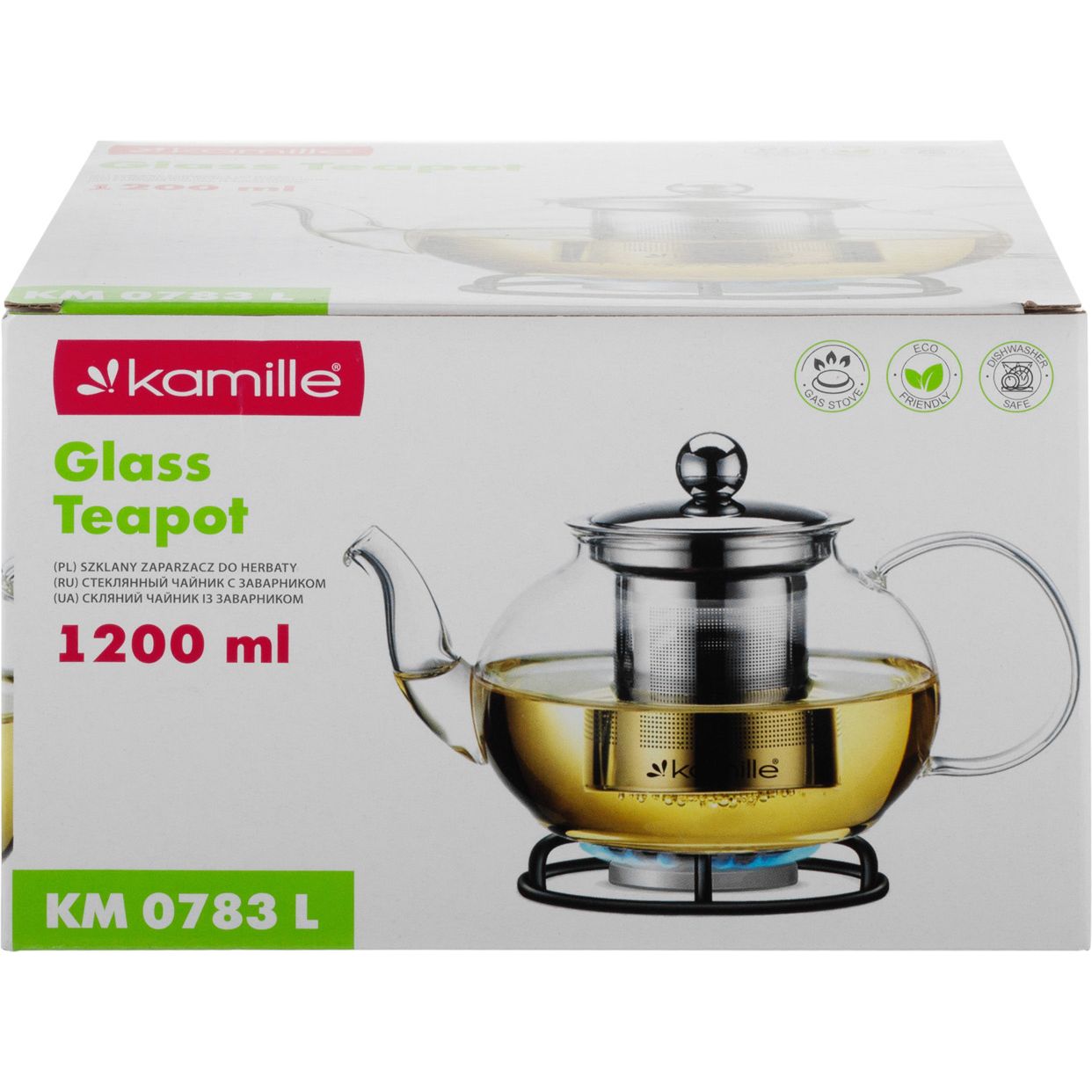 Чайник заварник Kamille со съемным ситечком 1.2 л (KM-0783L) - фото 7