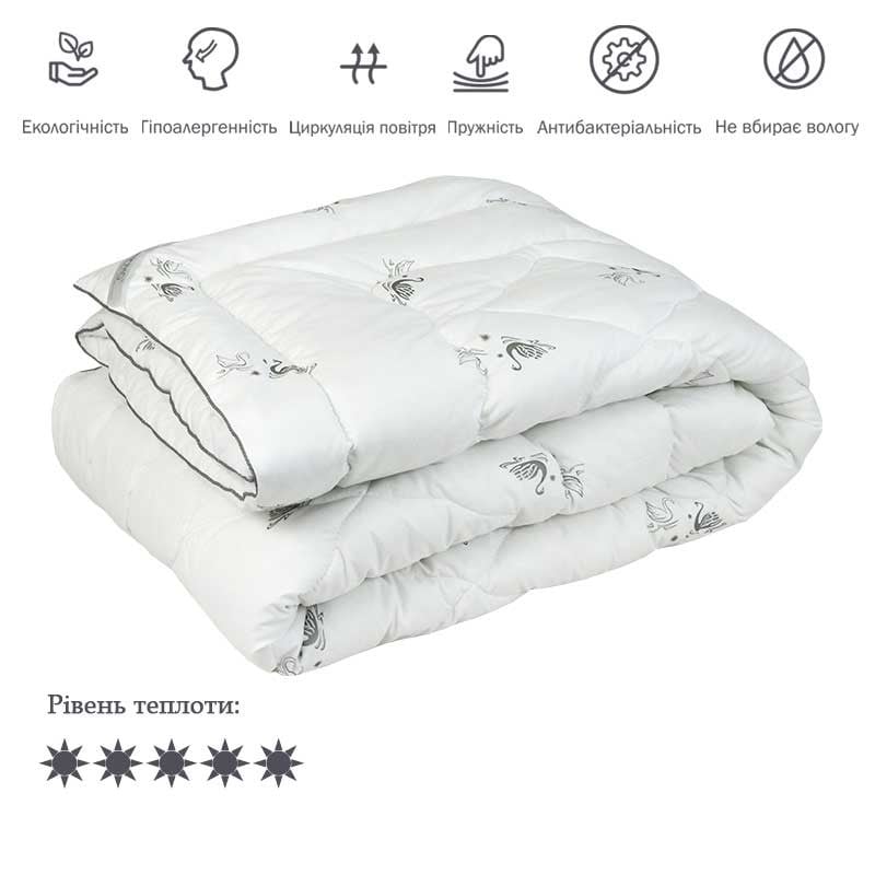 Одеяло из искусственного лебяжьего пуха Руно Silver Swan, 205х172 см, белый (317.52_Silver Swan) - фото 3