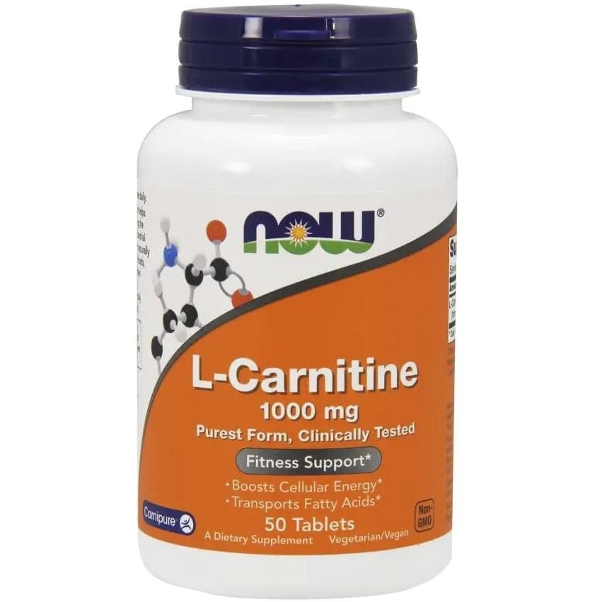 L-Карнитин Now L-Carnitine Fitness Support 1000 мг 50 таблеток - фото 1