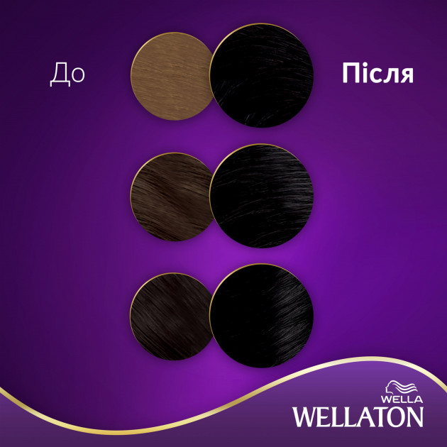 Стойкая крем-краска для волос Wellaton, оттенок 2/0 (чёрный), 110 мл - фото 5