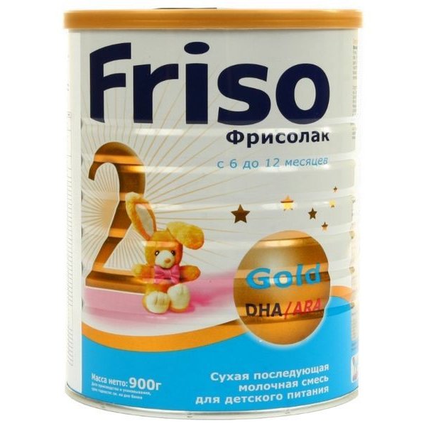 Сухая молочная смесь Friso Фрисолак Gold 2, 900 г - фото 1