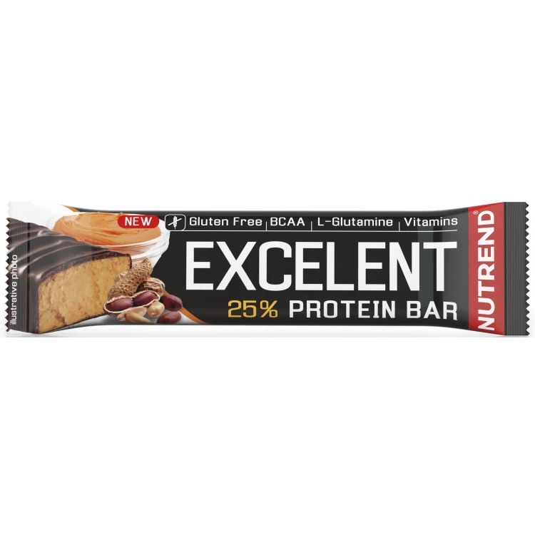 Батончик протеиновый Nutrend Excelent Protein Bar арахисовое масло 85 г - фото 1