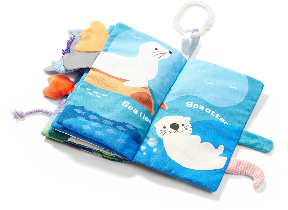 Развивающая мягкая книга BabyOno Go to the OCEAN - фото 4