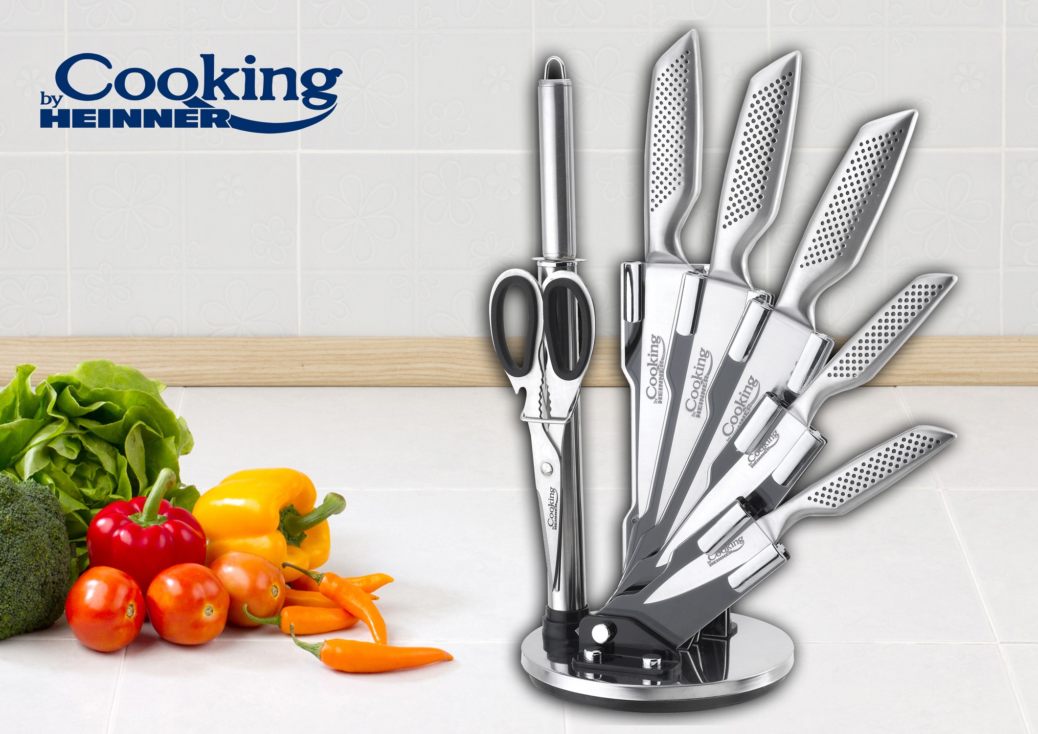 Набір кухонних ножів Heinner Magnium з фіксованим лезом, 8 предметів (HR-GL-8PCS) - фото 3