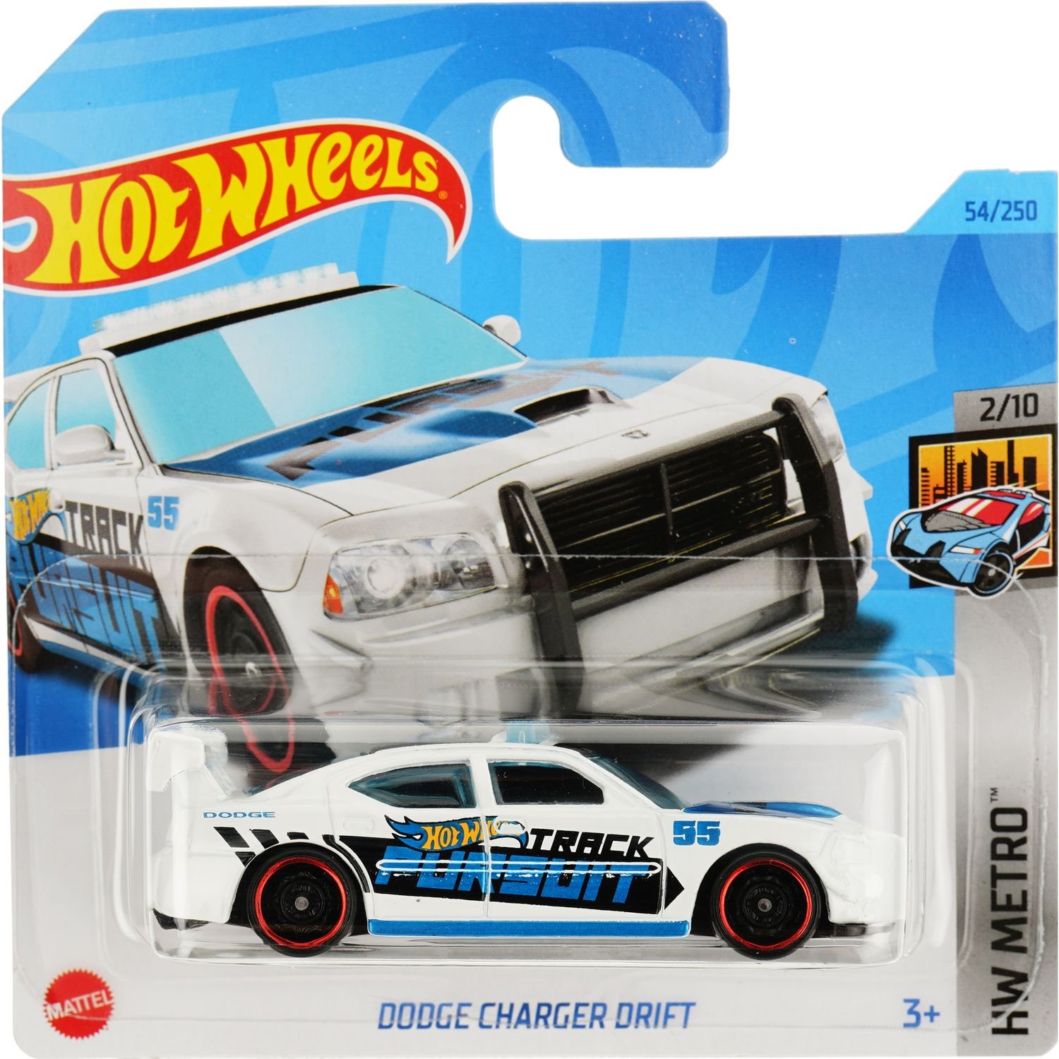 Базовая машинка Hot Wheels HW Metro Dodge Charger Drift белая (5785) - фото 1