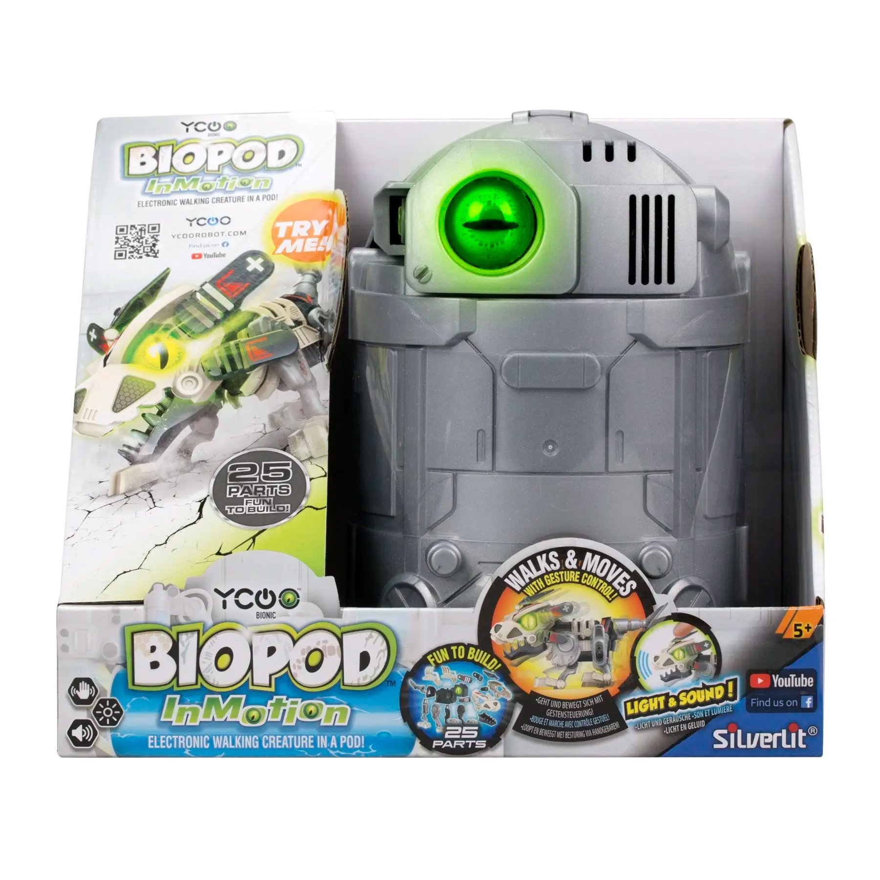 Интерактивный робот сюрприз Silverlit Biopod Inmotion Робозавр (88091) - фото 1