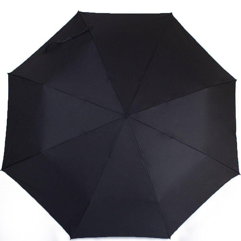 Чоловіча складана парасолька напівавтомат Happy Rain 94 см чорна - фото 2