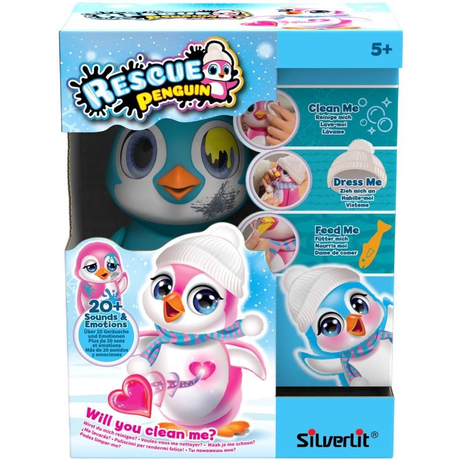 Интерактивная игрушка Silverlit Спаси Пингвина, 16 см, голубая (88652) - фото 4