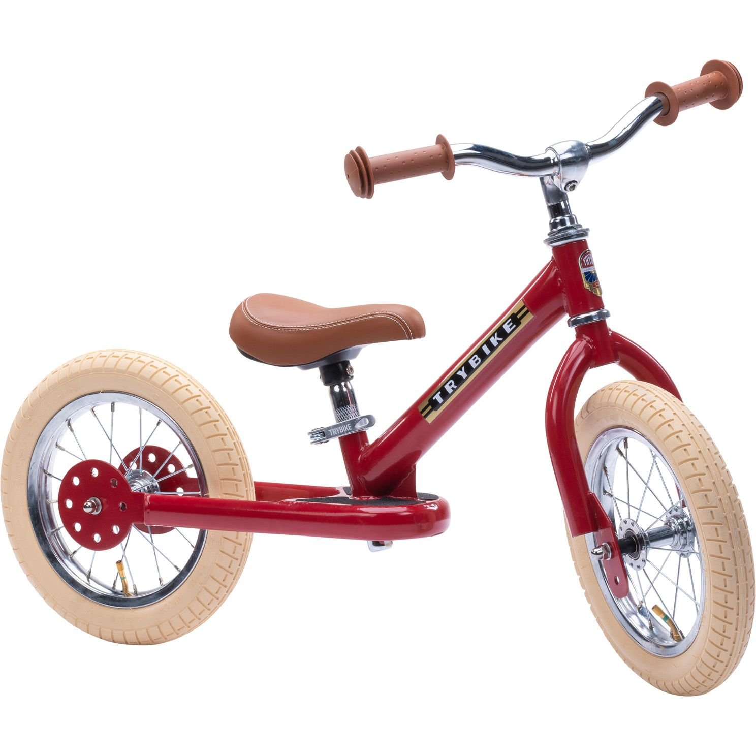 Двоколісний балансуючий велосипед Trybike steel 2 в 1, рубіновий (TBS-2-RED-VIN) - фото 1