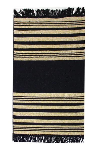 Килим двосторонній IzziHome Lara Siyah Sari Lr02, 180х120 см, чорний з жовтим (2200000554307) - фото 2
