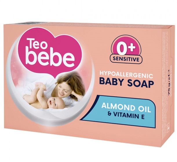 Mило тверде Teo Bebe Almond Oil, 75 г (60171) - фото 1