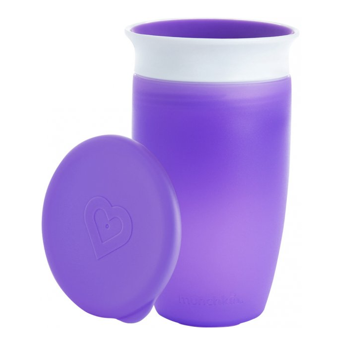 Чашка-непроливайка Munchkin Miracle 360 з кришкою, 296 мл, фіолетовий (051861) - фото 1