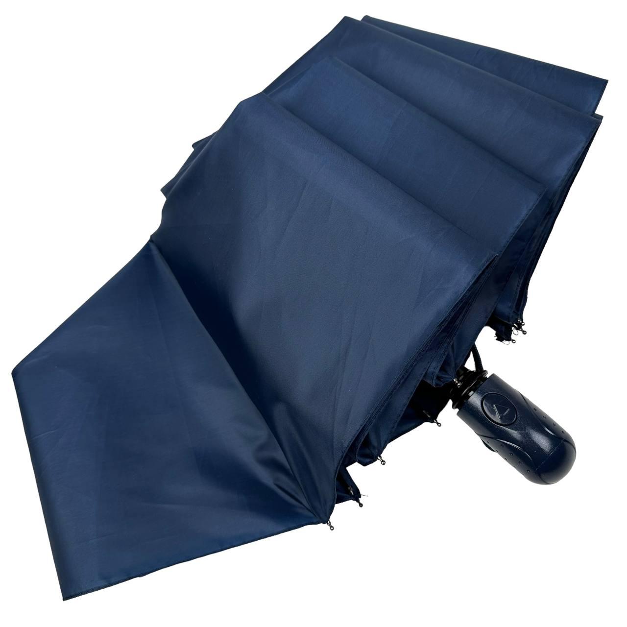 Жіноча складана парасолька напівавтомат Toprain 98 см синя - фото 2