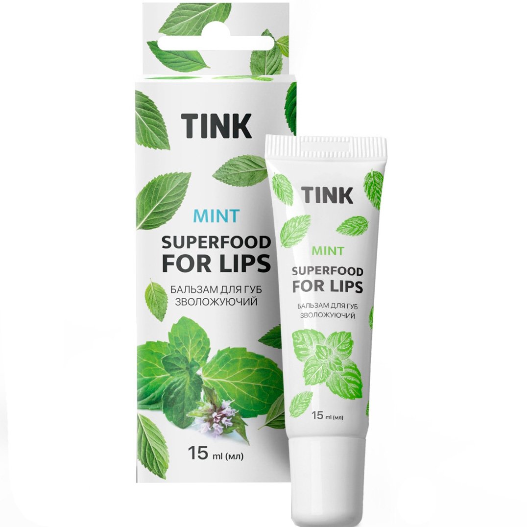 Бальзам для губ Tink Superfood For Lips Mint Охолоджувальний 15 мл - фото 1