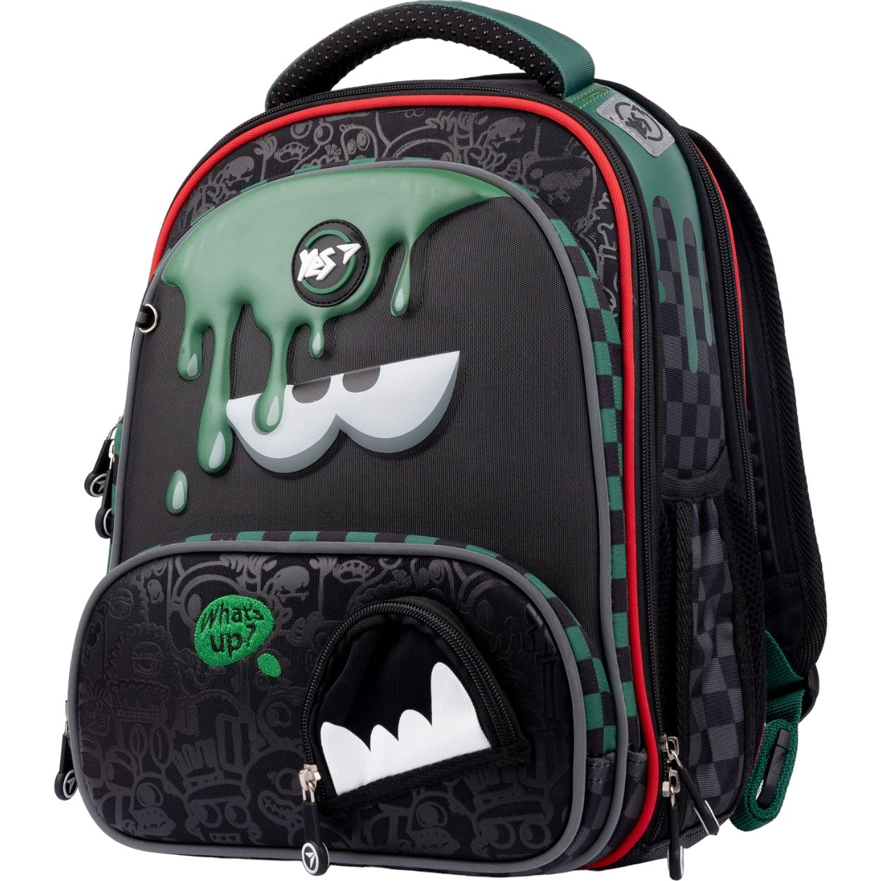 Рюкзак каркасний Yes S-30 Juno Ultra Premium Monsters, чорний з зеленим (553196) - фото 1
