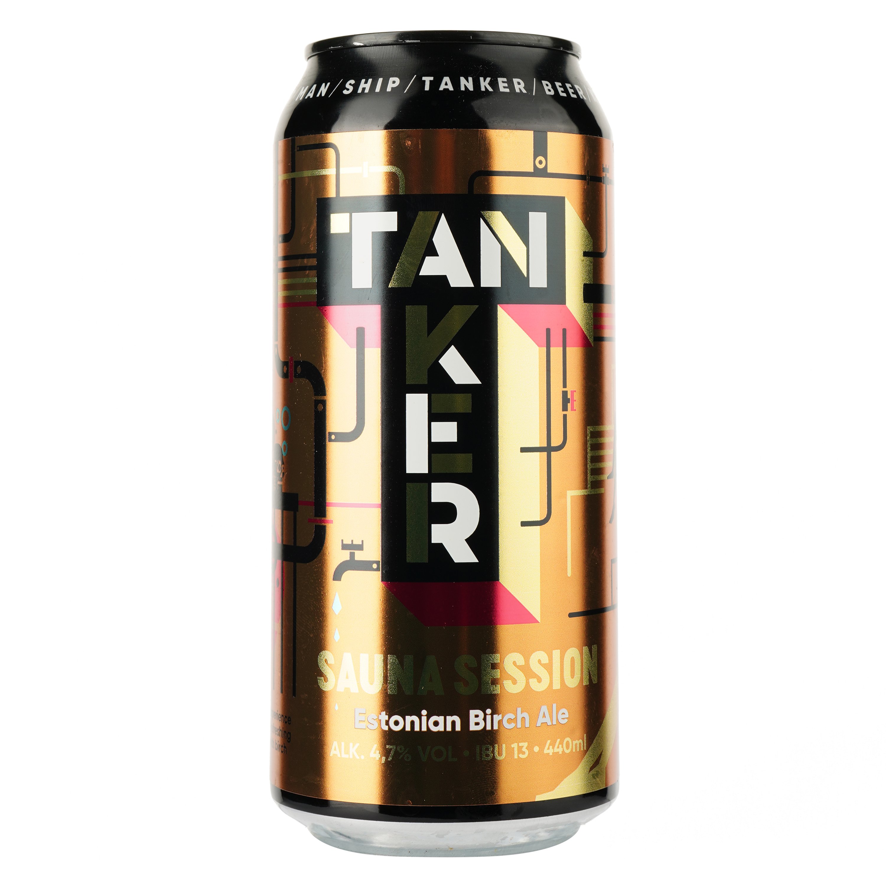 Пиво Tanker Sauna Birch Ale, светлое, 4,7%, ж/б, 0,44 л - фото 1