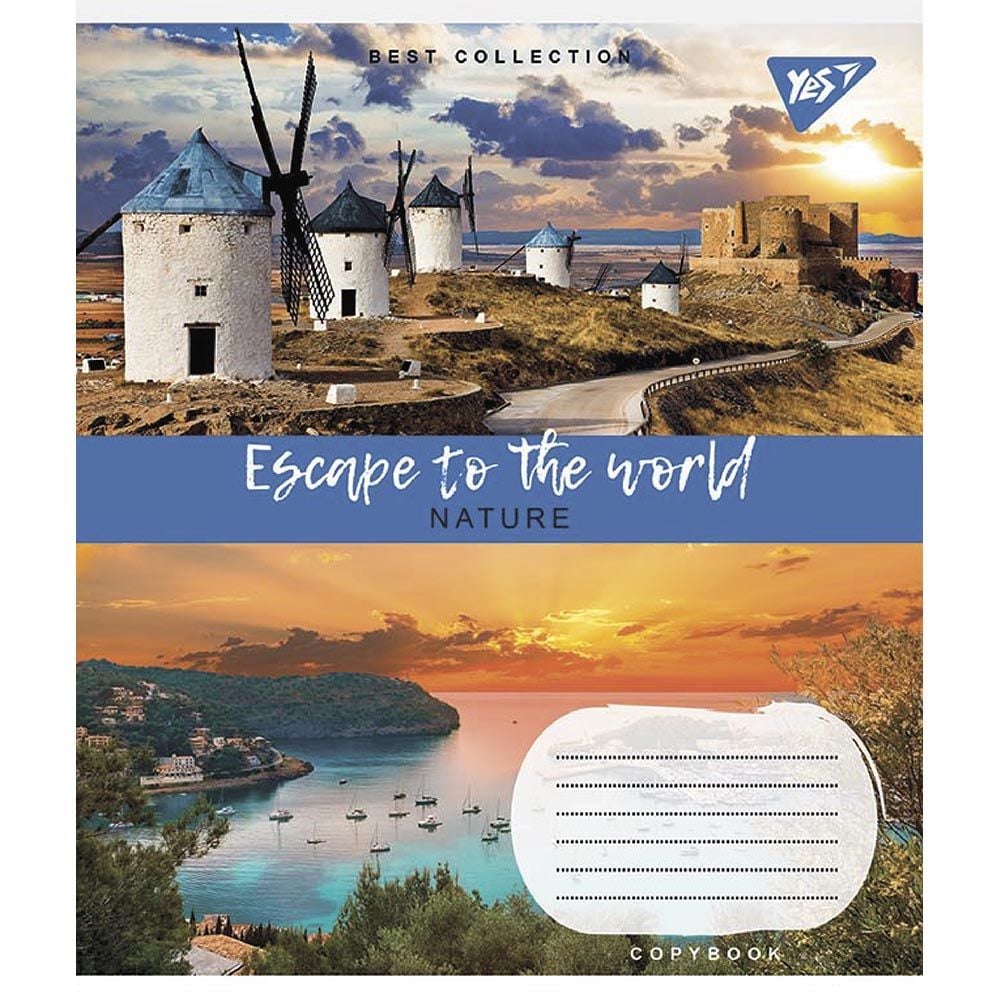 Набір зошитів Yes Escape to the world, в клітинку, 18 аркушів, 25 шт. (766580) - фото 3