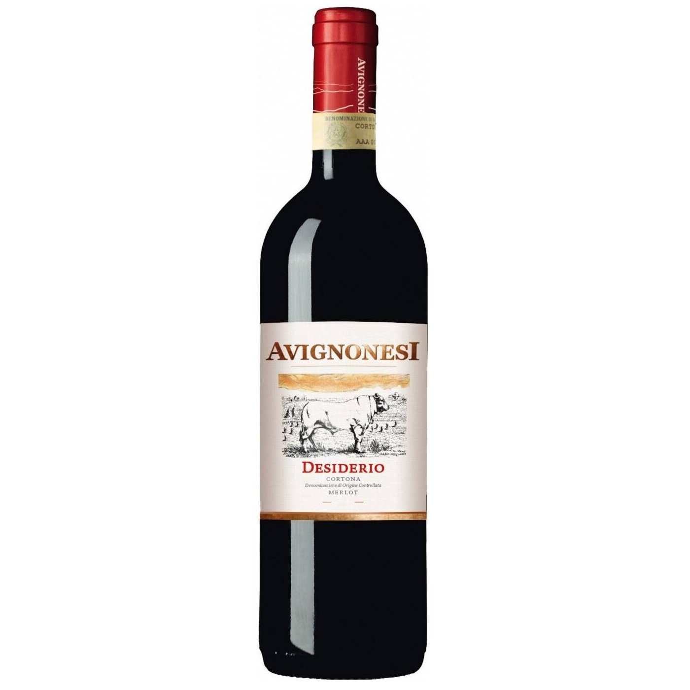 Вино Avignonesi Desiderio Cortona Merlot 2018, красное, сухое, 0,75 л (R1592) - фото 1