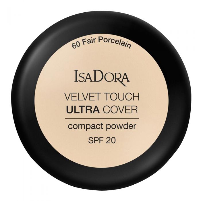 Компактна пудра для обличчя IsaDora Velvet Touch Ultra Cover SPF 20, відтінок 60 (Fair Porcelain), вага 7,5 г (551389) - фото 1