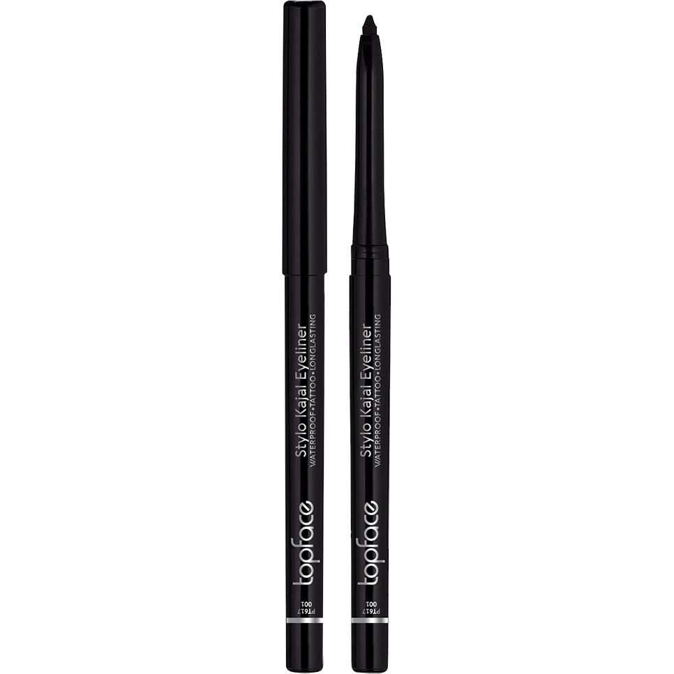 Карандаш-кайал для глаз TopFace Stylo Kajal Eyeliner PT617 тон 001 Black 0.32 г - фото 1