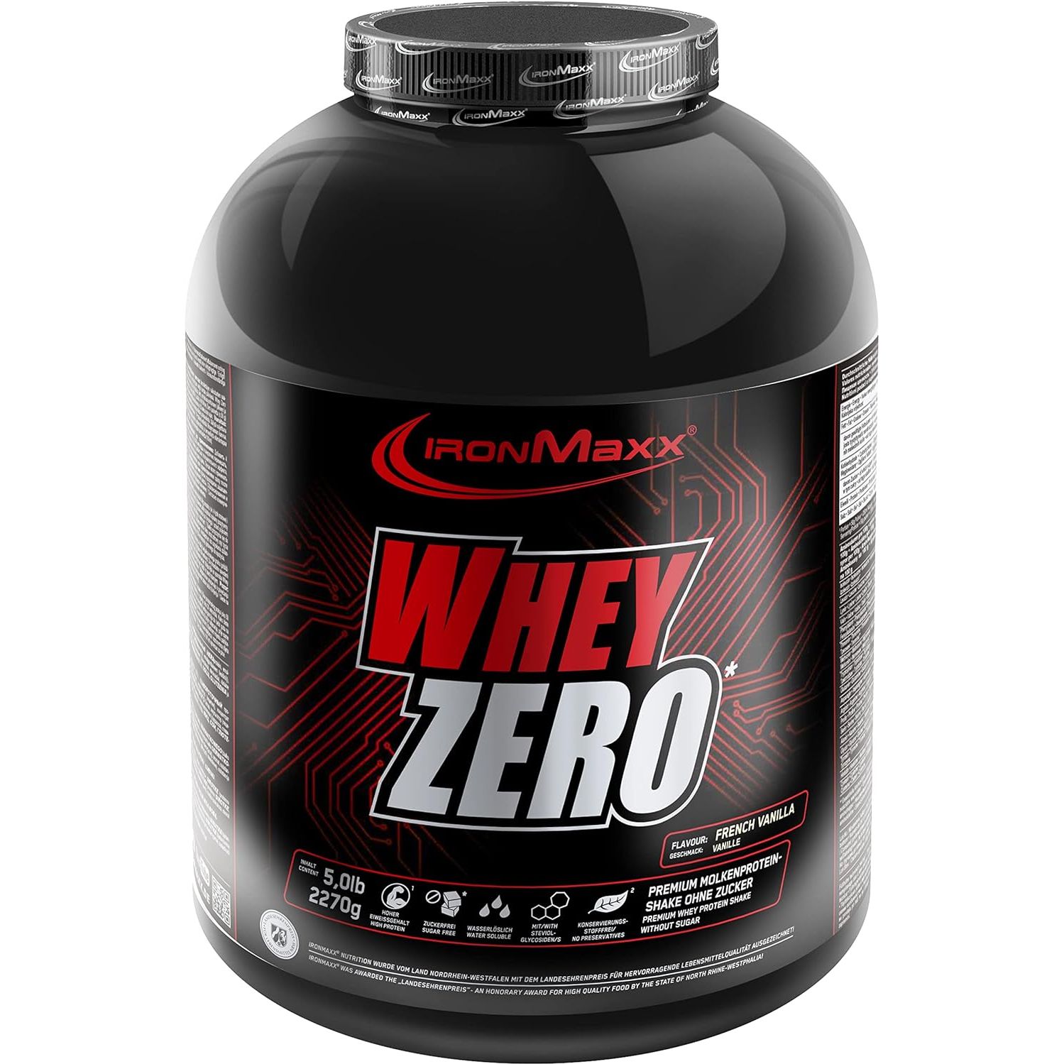 Протеїн IronMaxx Whey Zero Французька ваніль 2.27 кг - фото 1