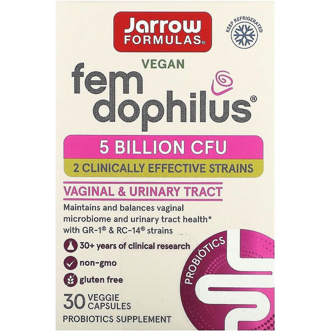 Пробіотики Jarrow Formulas Women's Fem Dophilus 5 млрд 30 капсул - фото 1