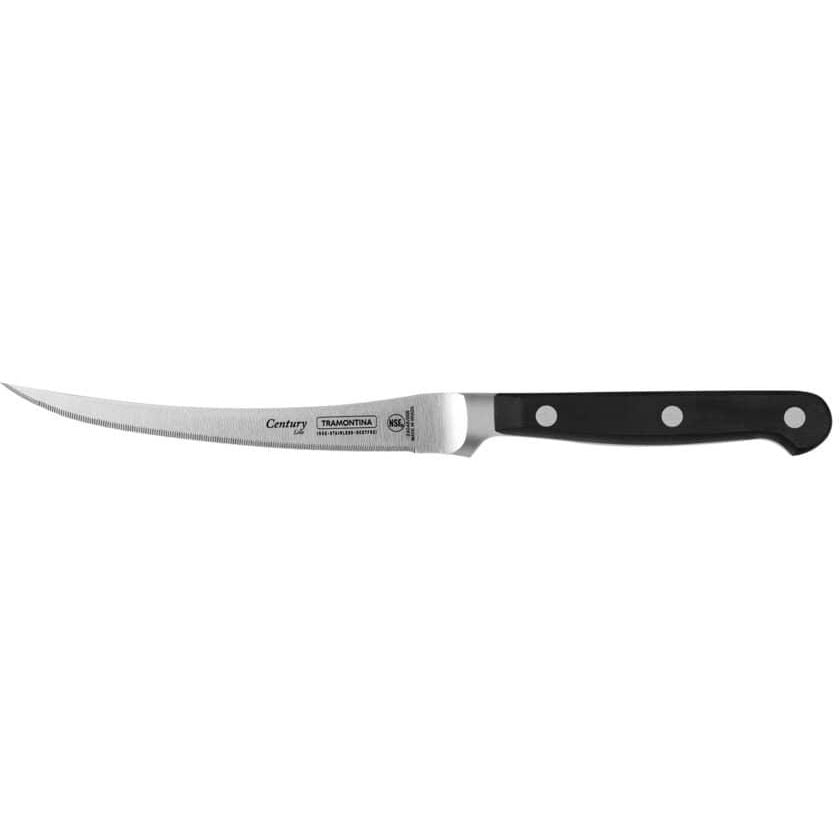 Нож кухонный для томатов Tramontina 127 мм Черный 000266746 - фото 1