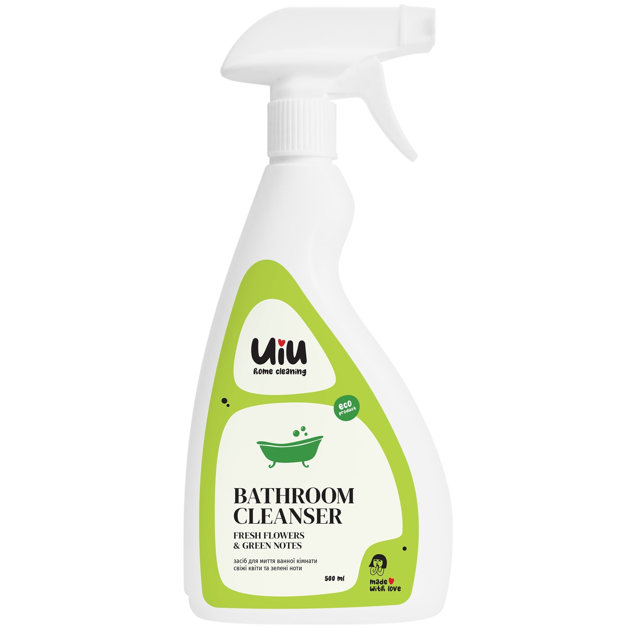 Средство для мытья ванной комнаты UIU Свежие Цветы & Зеленые Ноты 0.5 л - фото 1