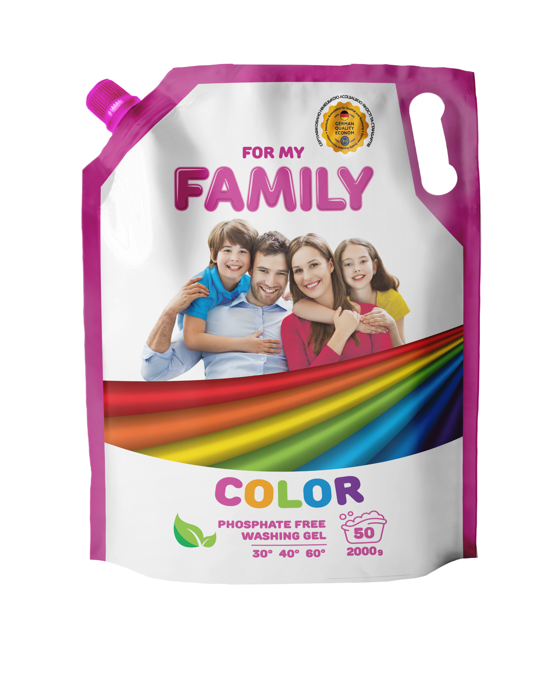 Гель для стирки цветных вещей For my Family, 2 л (601107) - фото 1