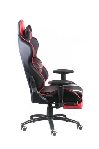 Геймерське крісло Special4you ExtremeRace з підставкою для ніг чорне з червоним (E4947) - фото 4
