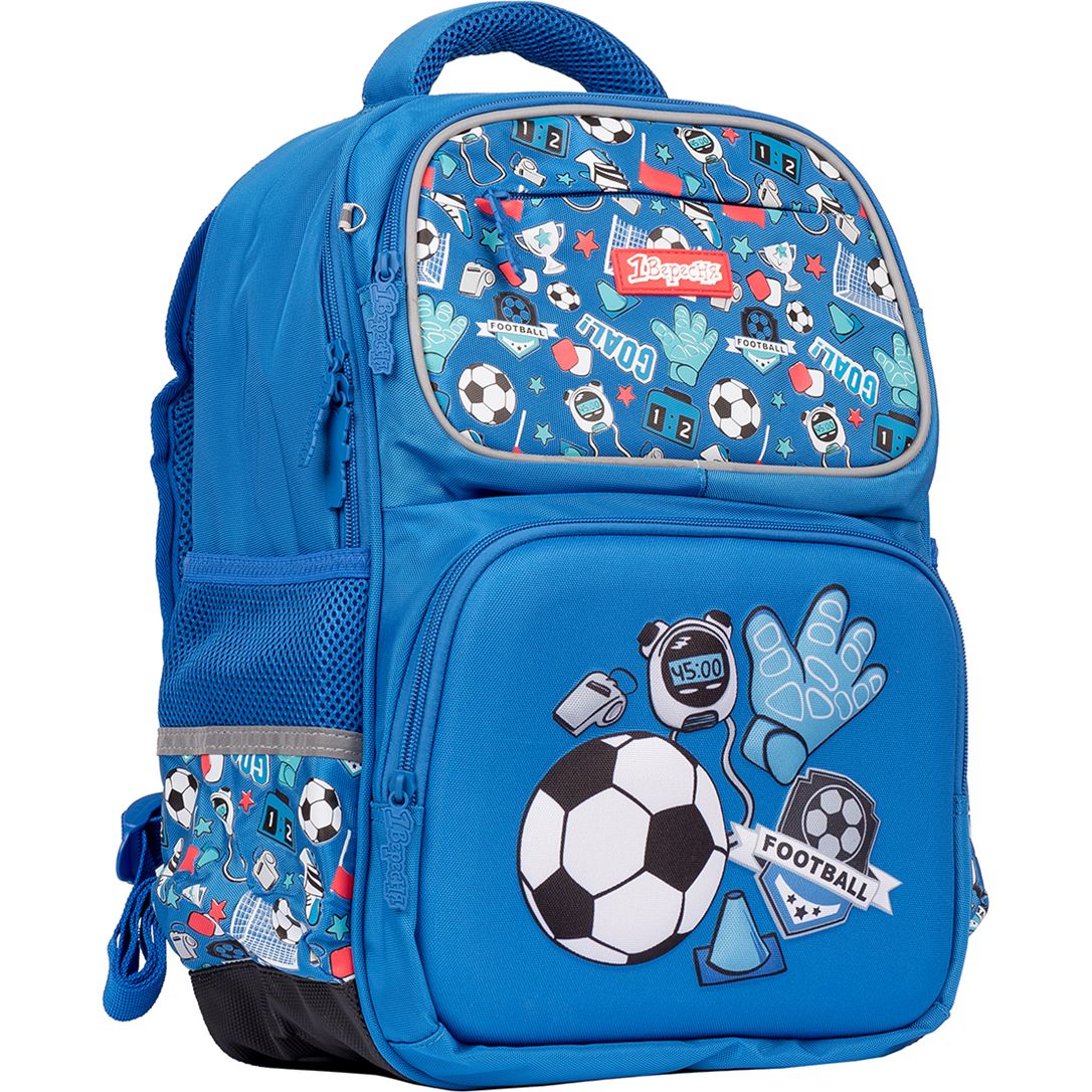 Рюкзак шкільний 1 Вересня S-105 Football, синий (558307) - фото 2